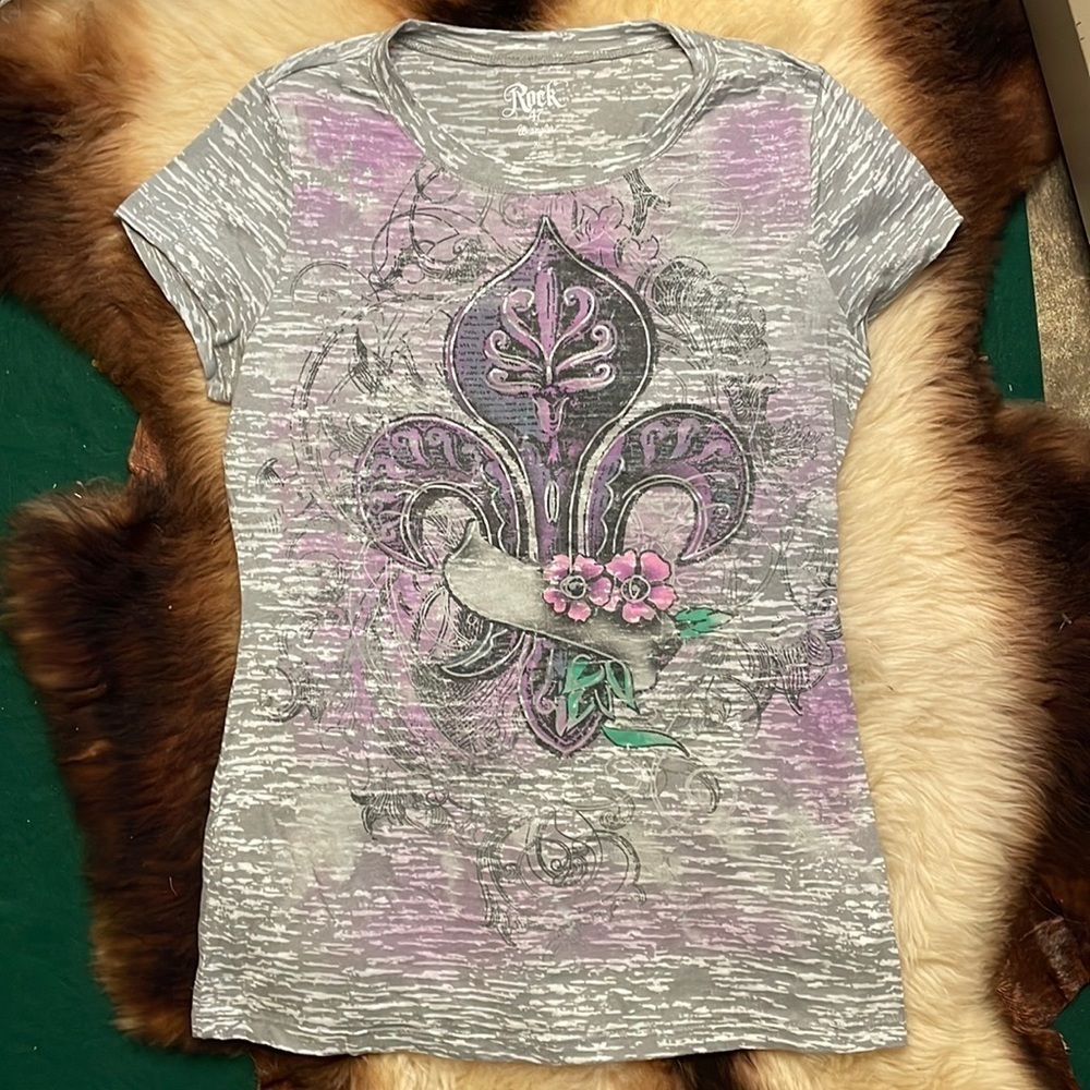 Rock 47 By Wrangler Gray T Shirt